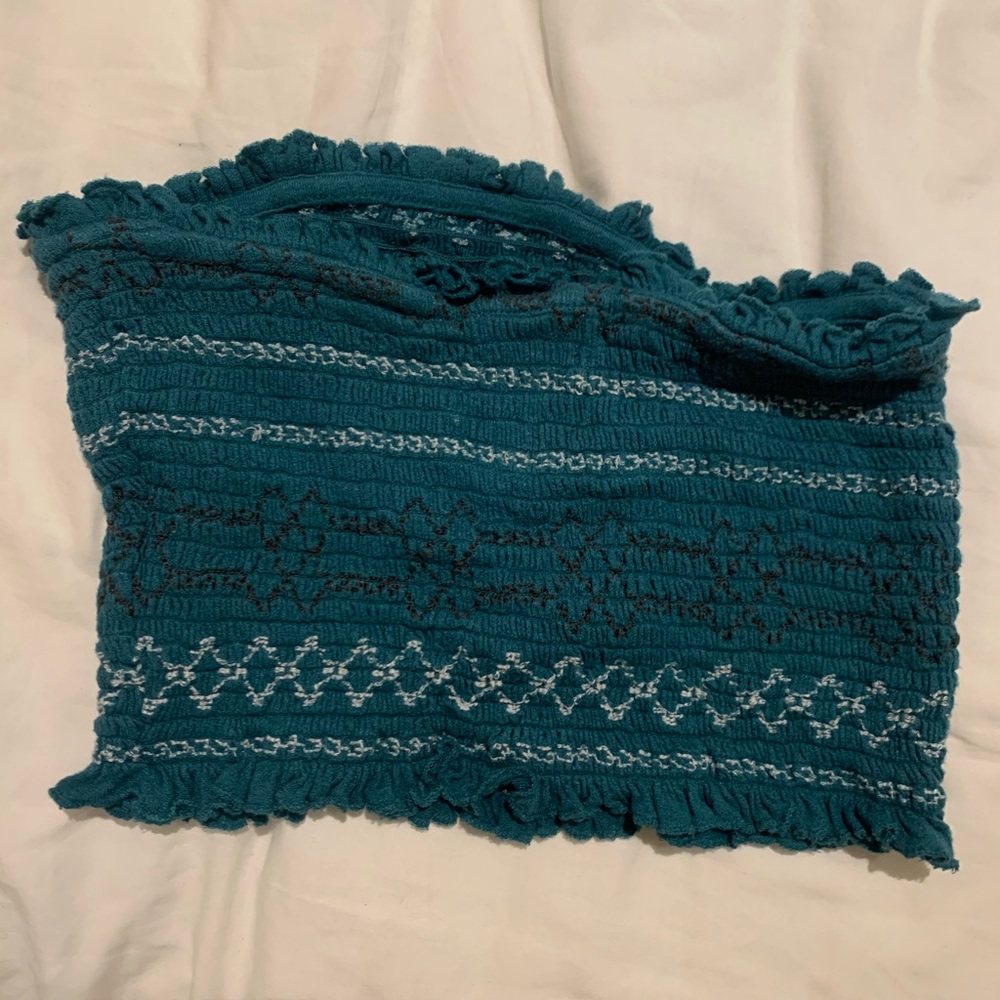 Turquoise Urban Outfitters Tube Top - Picture 2 of 3